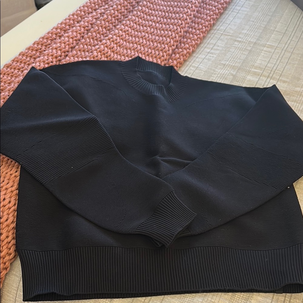 lululemon athletica Black Ribbed Sweater